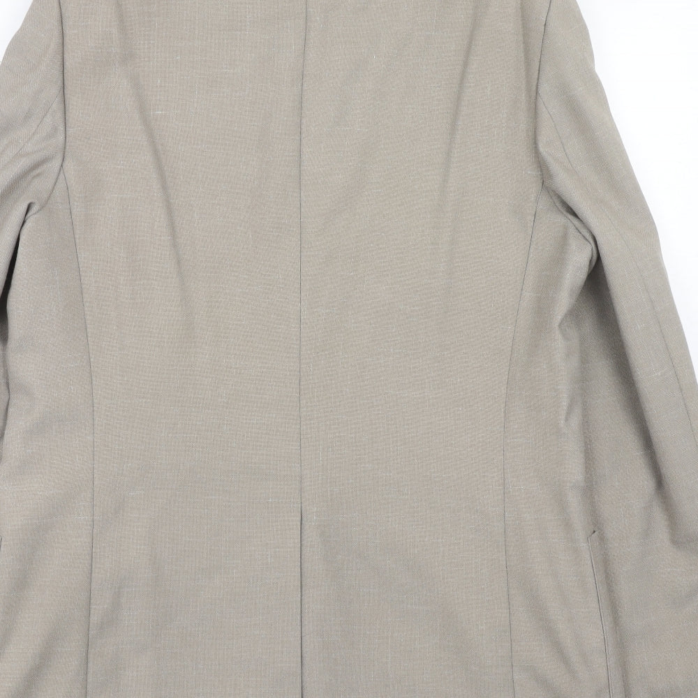 Burton Mens Grey Polyester Jacket Suit Jacket Size 40 Regular
