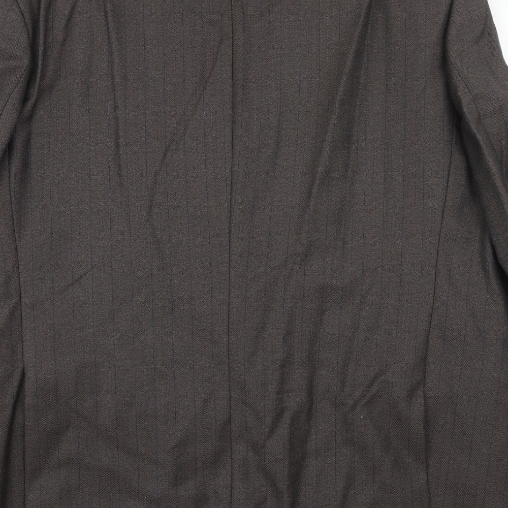 Wellington Mens Brown Striped Wool Jacket Suit Jacket Size 44 Regular
