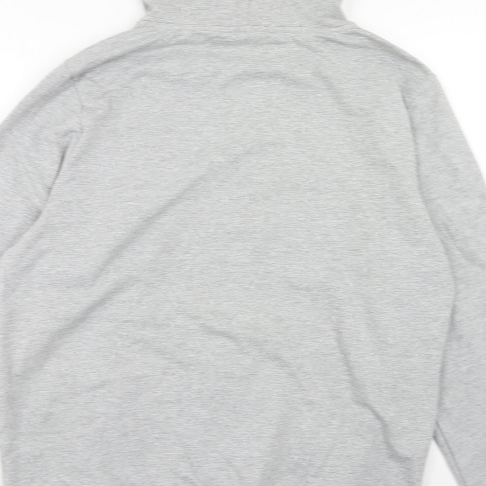 Workwear Mens Grey Cotton Full Zip Hoodie Size S