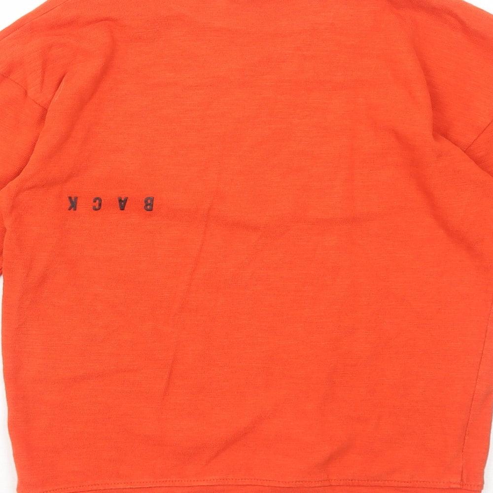 NEXT Boys Orange Cotton Pullover Sweatshirt Size 9 Years Pullover - Don't Look Back