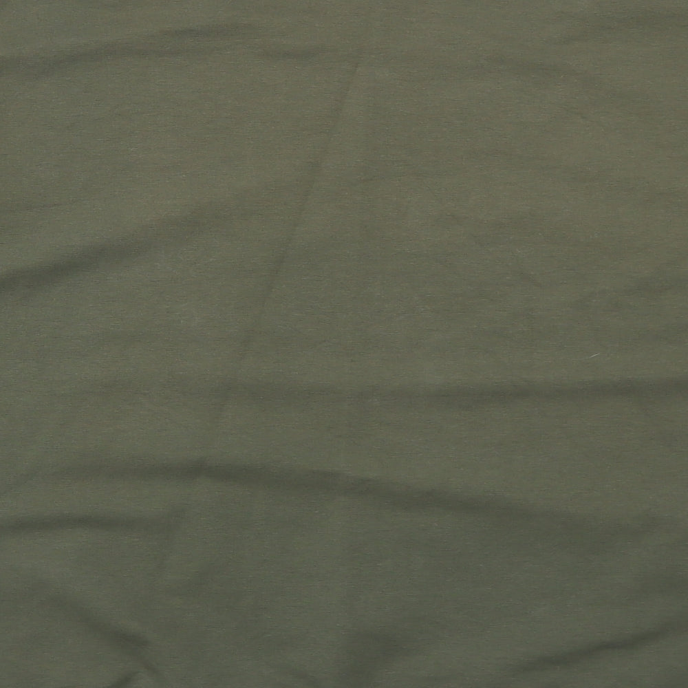 Jenerique Womens Green Cotton Pullover Sweatshirt Size 14 Pullover - Star Detail