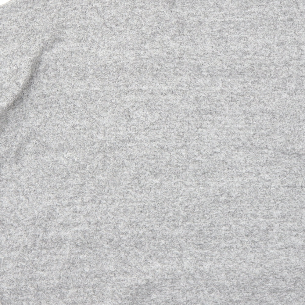 New Look Womens Grey High Neck Viscose Pullover Jumper Size M