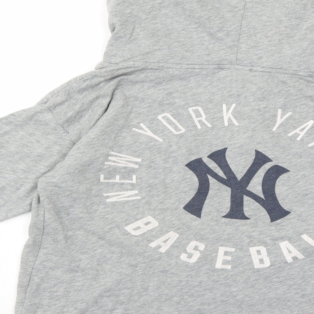 PINK Womens Grey Cotton Pullover Hoodie Size XS Pullover - New York Yankees
