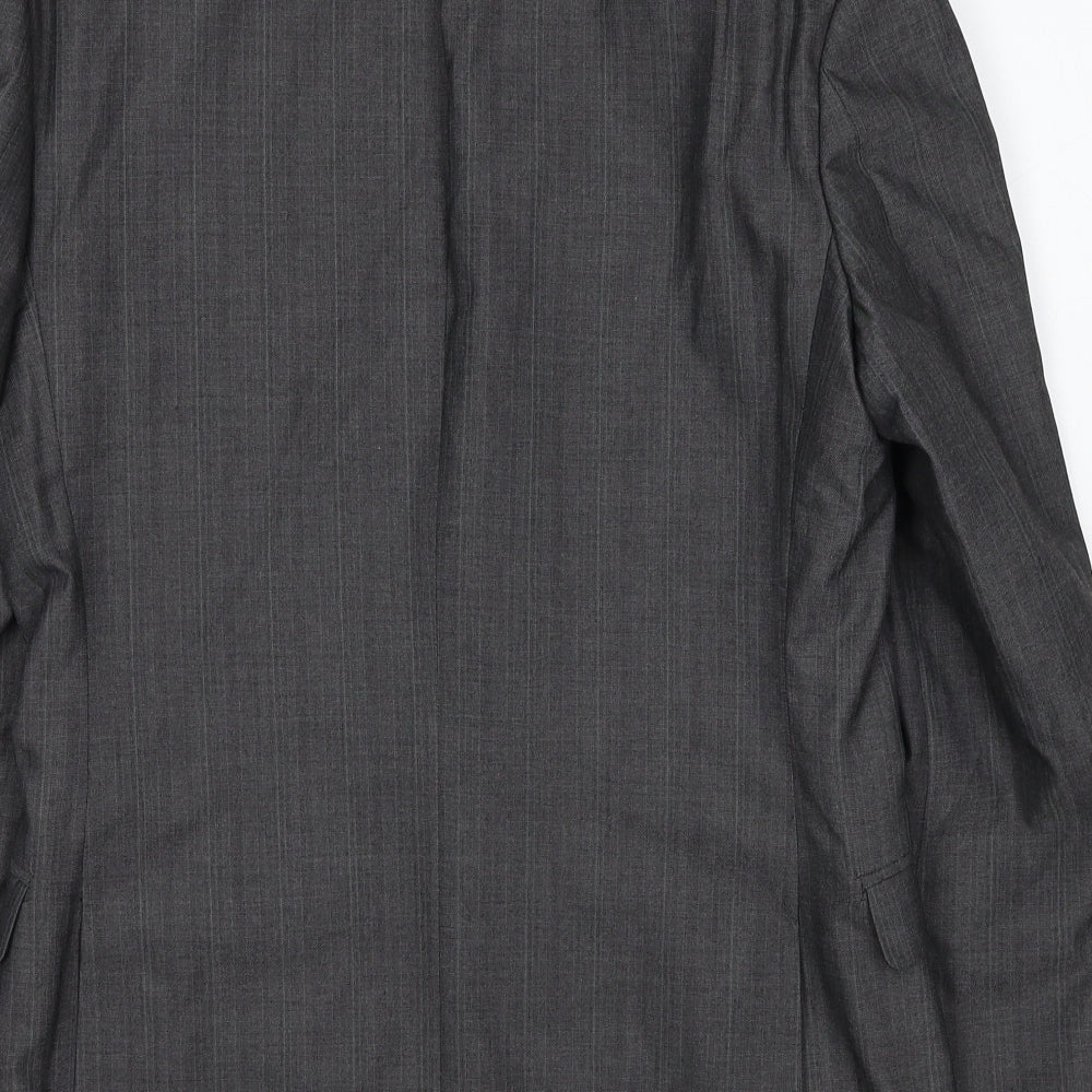 Red Herring Mens Grey Polyester Jacket Suit Jacket Size 36 Regular