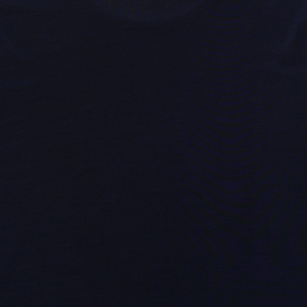 Joella Di Marco Womens Blue Polyester Basic T-Shirt Size M Round Neck