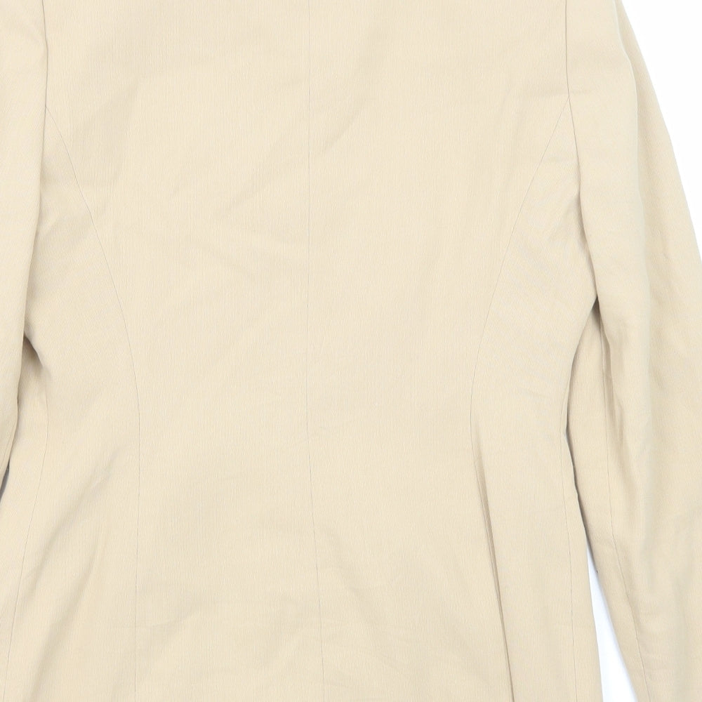 Richards Womens Beige Jacket Blazer Size 10 Button