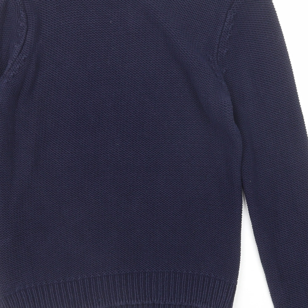 FOREVER 21 Womens Blue Round Neck Cotton Pullover Jumper Size M
