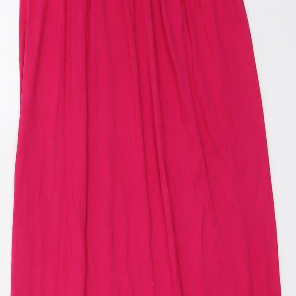 Ocean Club Womens Pink Modal Fit & Flare Size S Off the Shoulder Pullover