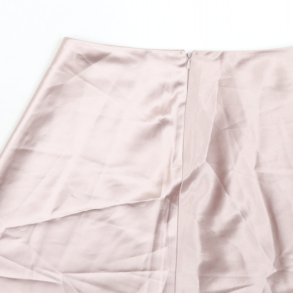 AsYou Womens Pink Polyester Mini Skirt Size 8 Zip