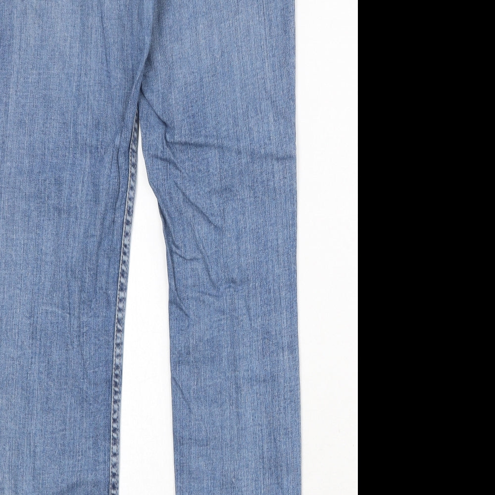 H&M Womens Blue Cotton Skinny Jeans Size 27 in Regular Zip