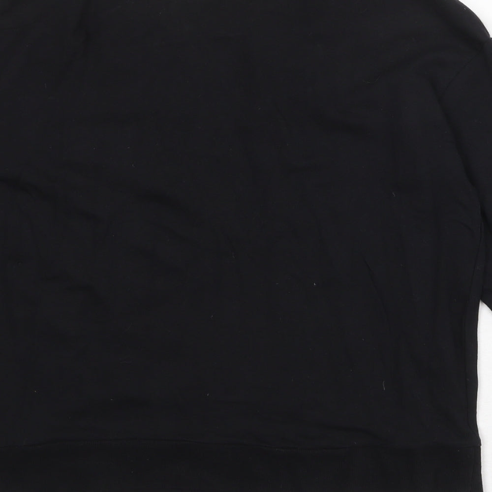 Divided Womens Black Colourblock 100% Cotton Pullover Sweatshirt Size S Pullover