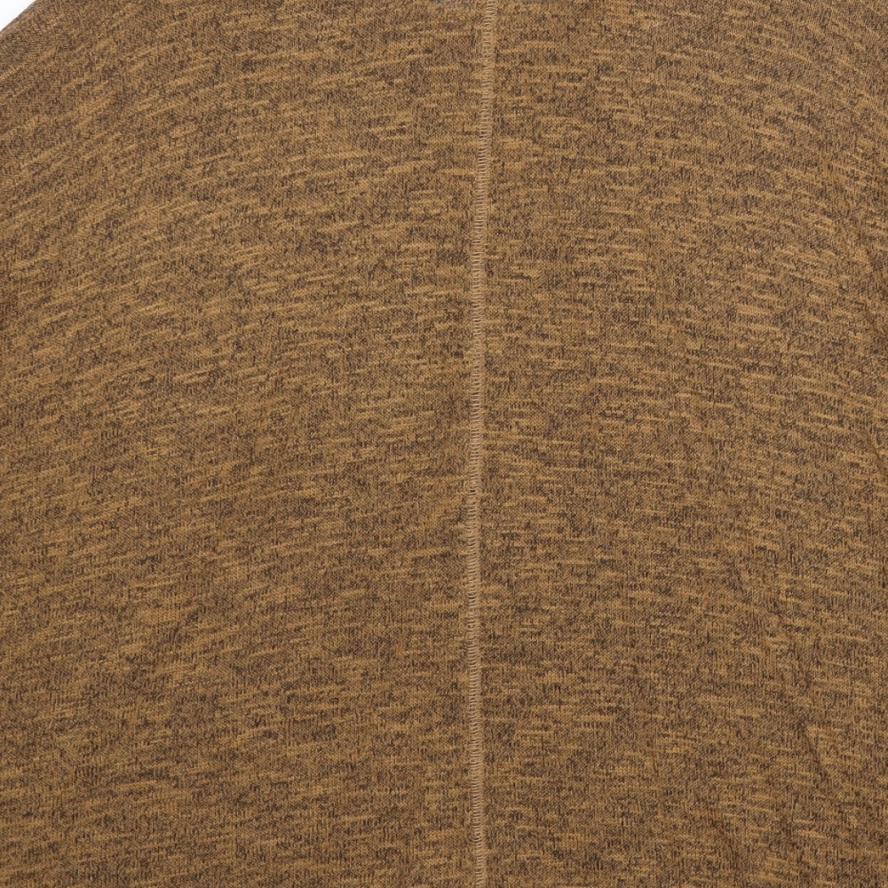 H&M Womens Brown Round Neck Viscose Pullover Jumper Size 8
