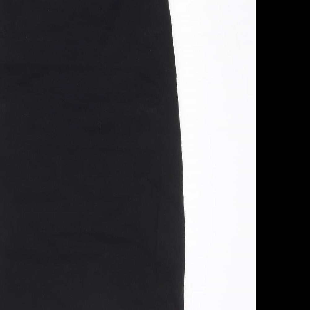 New Look Womens Black Cotton A-Line Size 10 Sweetheart Pullover