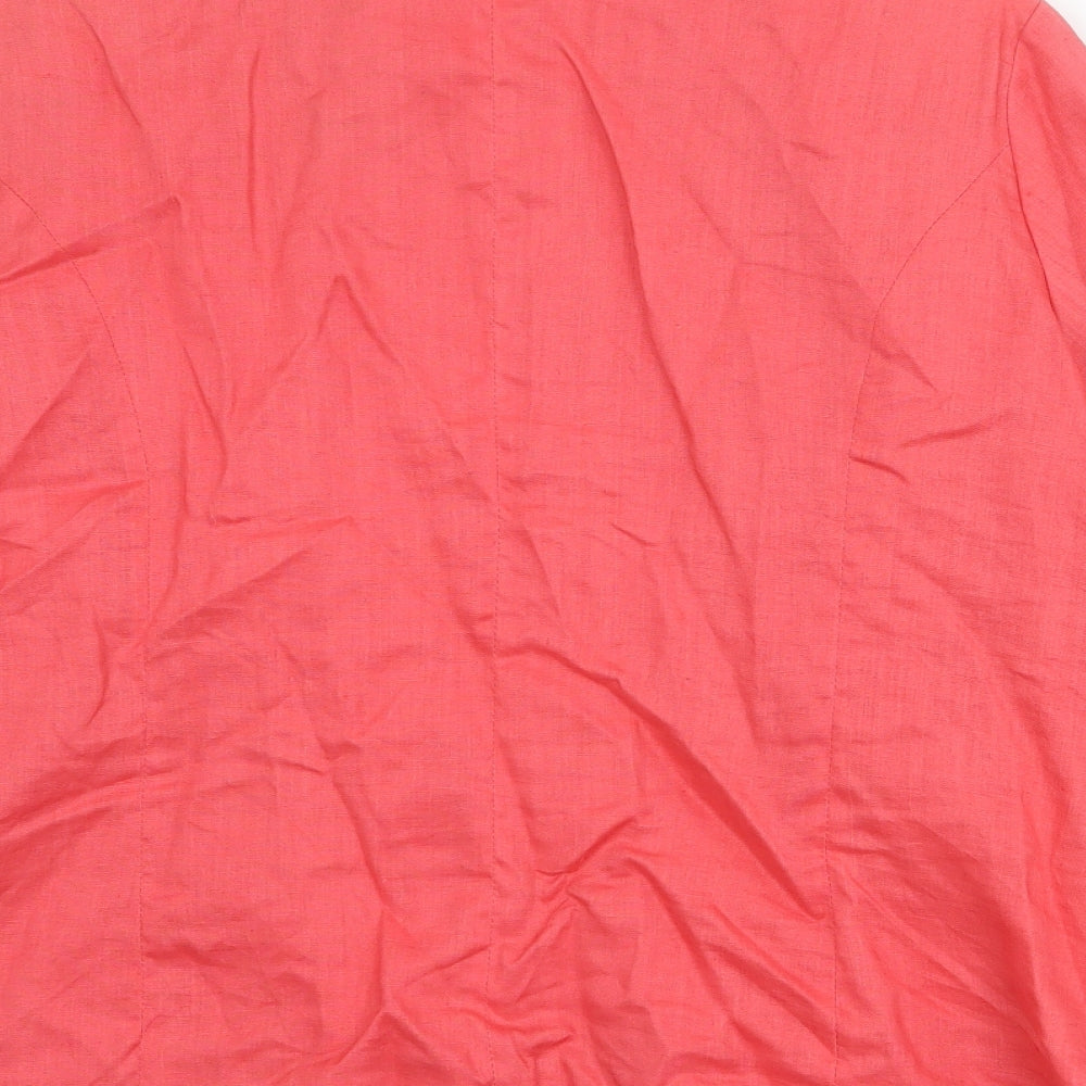 Anne Carson Womens Pink Jacket Size 2XL Zip