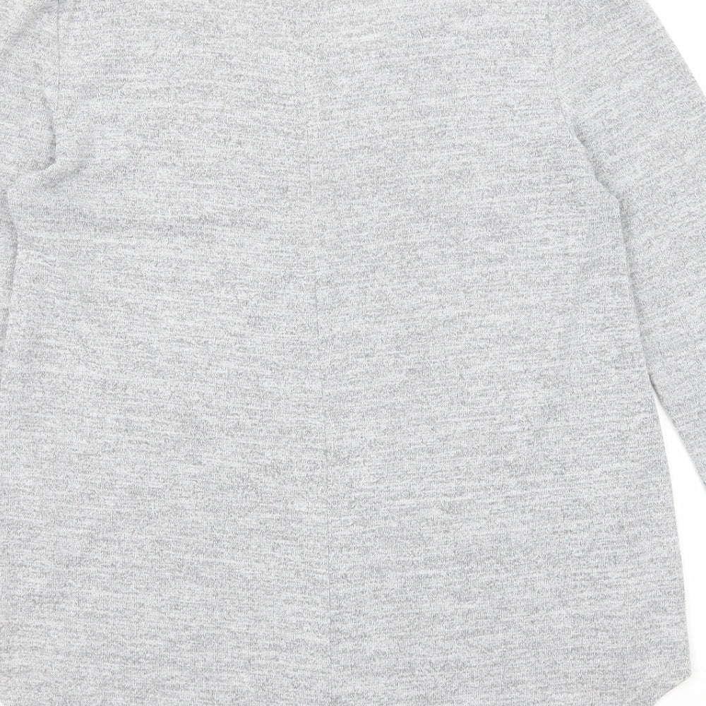 Quiz Womens Grey V-Neck Viscose Pullover Jumper Size 8