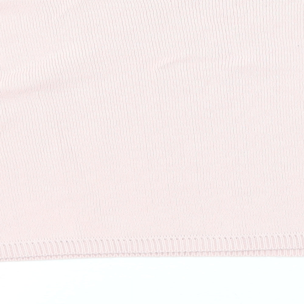 Nasty Gal Womens Pink Boat Neck Acrylic Pullover Jumper Size S
