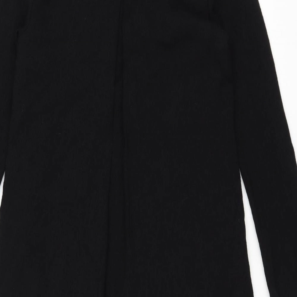 NITYA Womens Black Overcoat Coat Size 10 Button