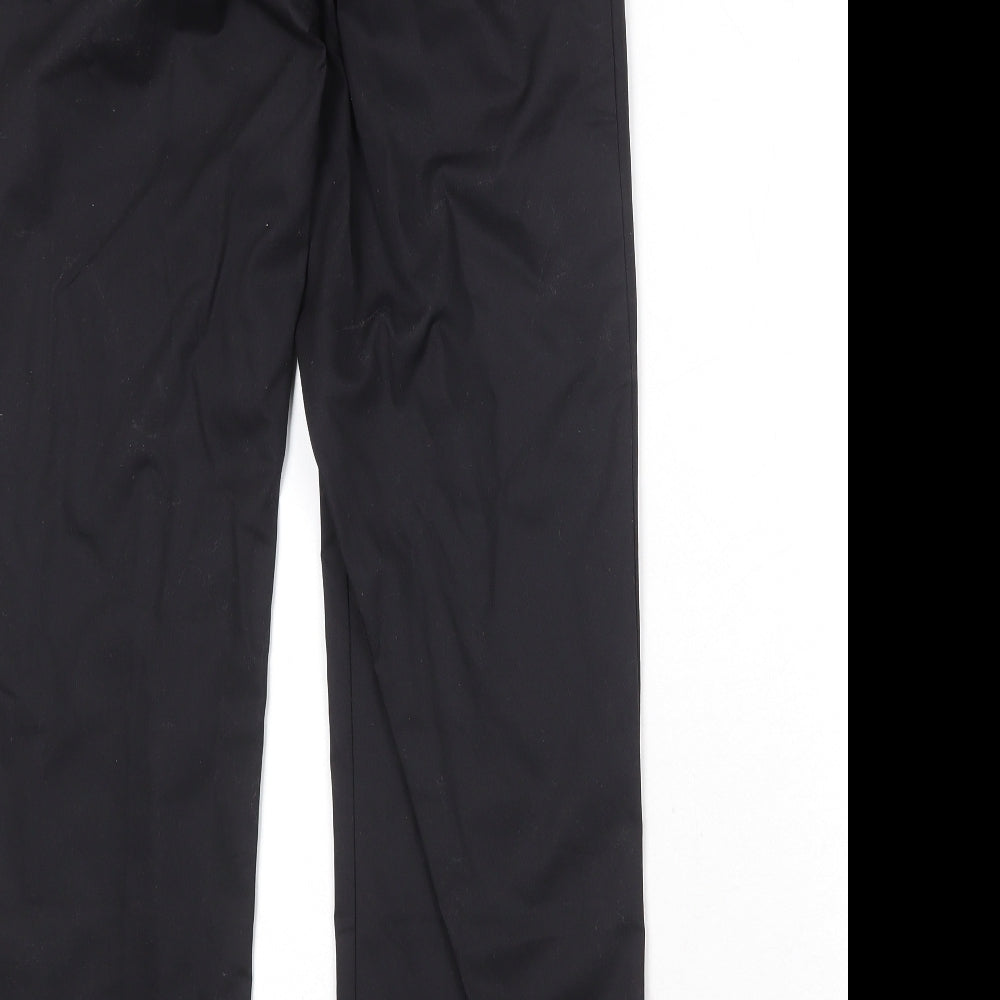 Meltemi Womens Black Polyester Trousers Size 29 in Regular Zip