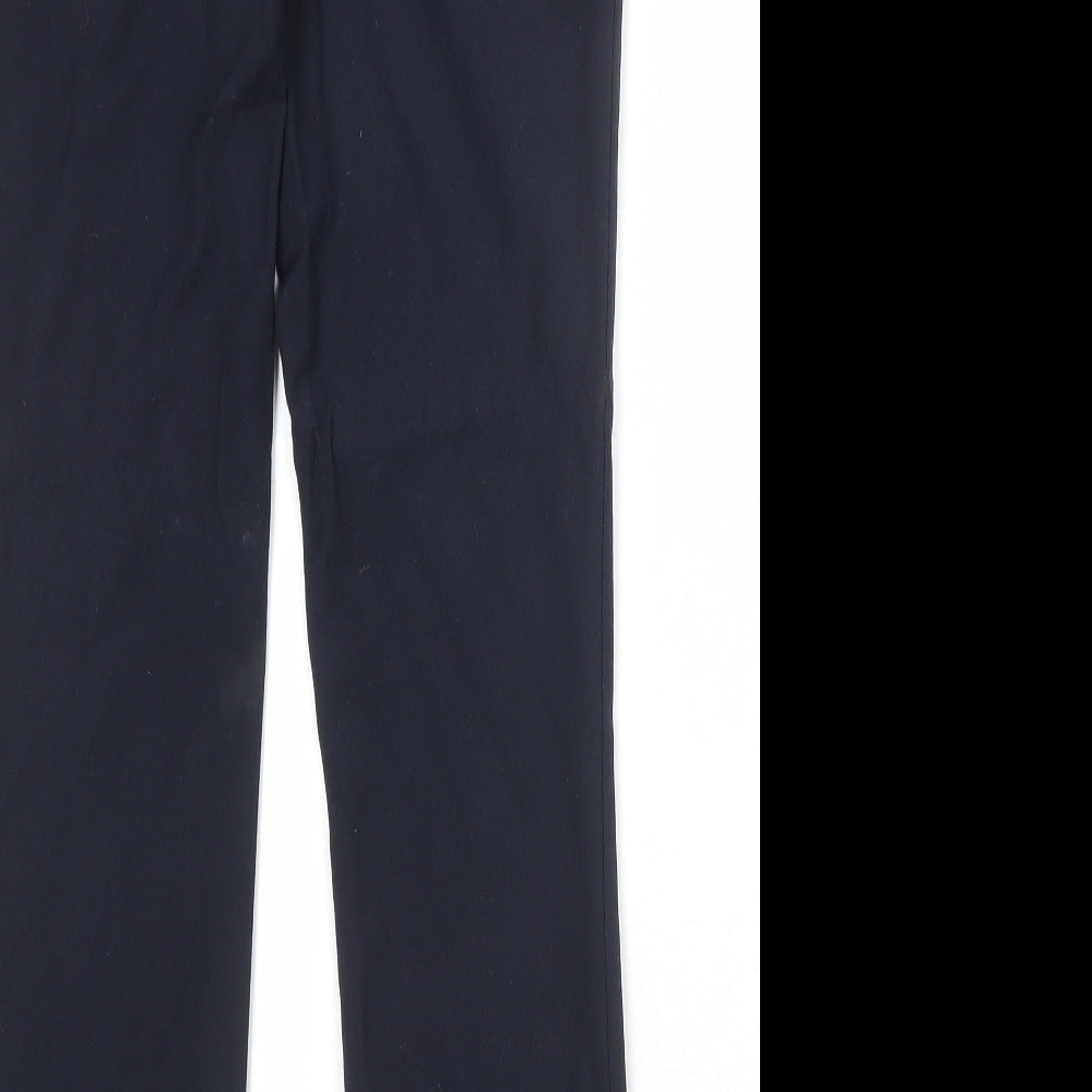Club Class Womens Blue Polyester Trousers Size 6 Regular Zip
