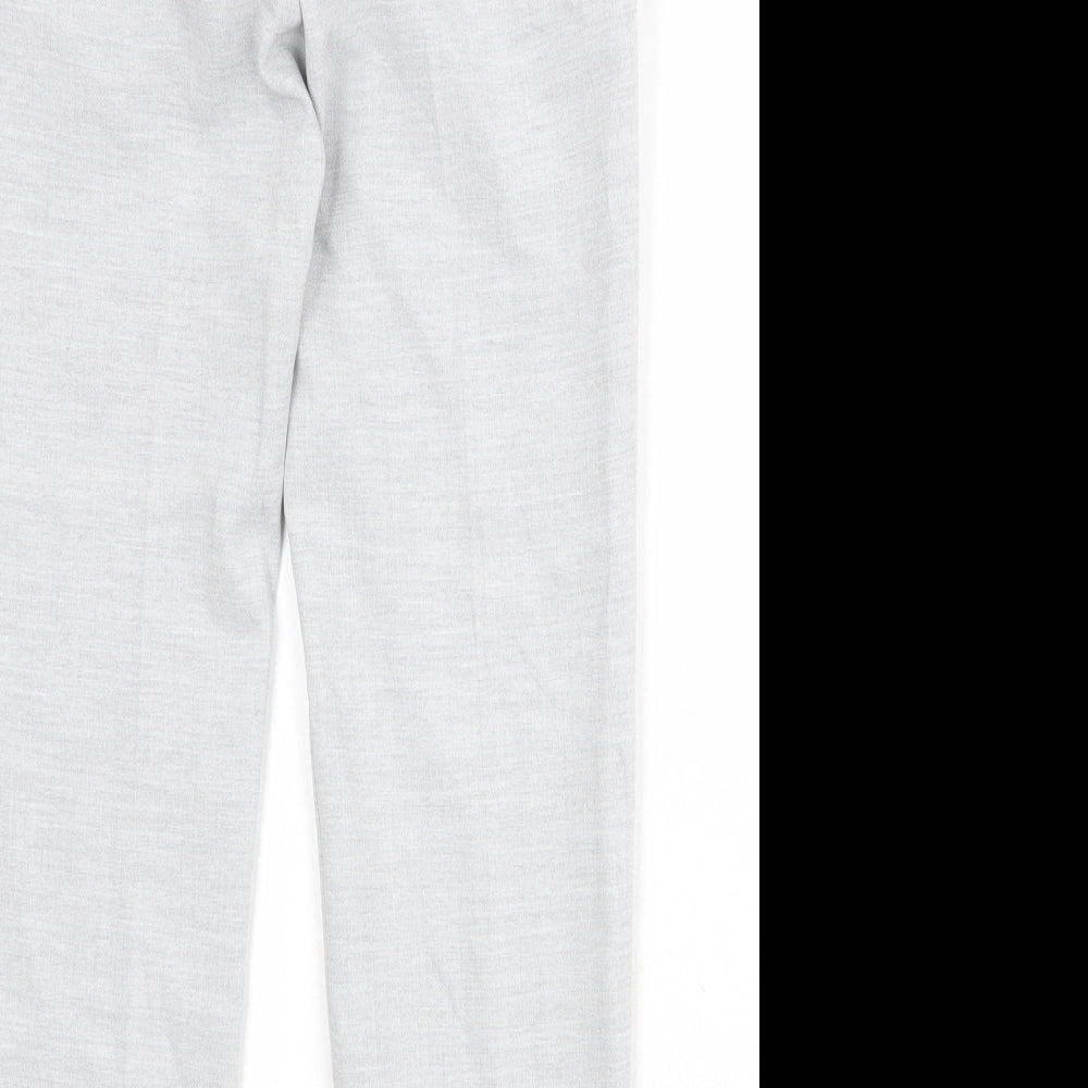 H&M Womens Grey Polyester Trousers Size 8 Regular Zip