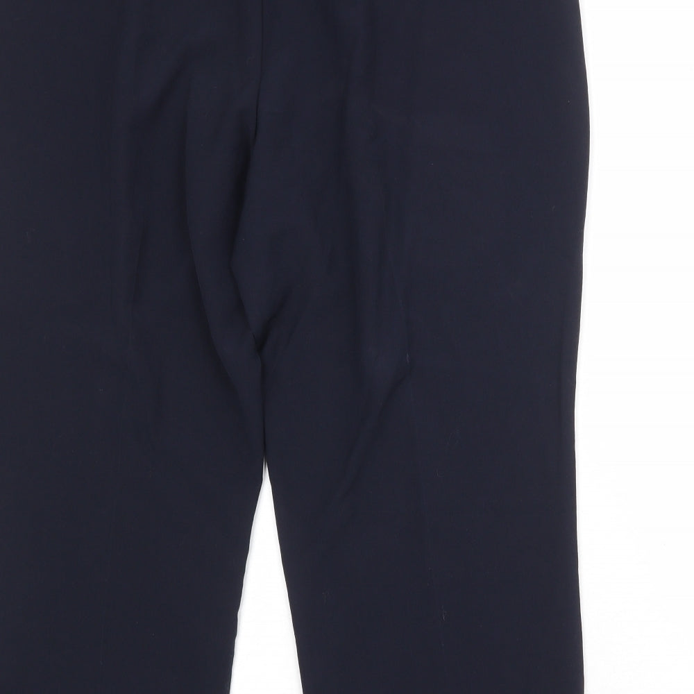 Classic Womens Blue Polyester Trousers Size 20 Regular