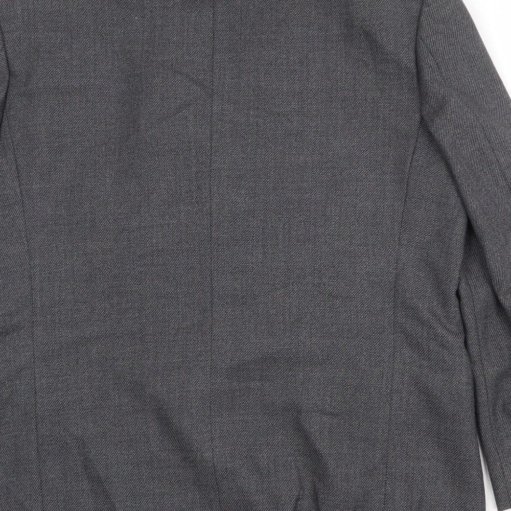 Marks & Spencer Mens Grey Polyester Jacket Suit Jacket Size 44 Regular