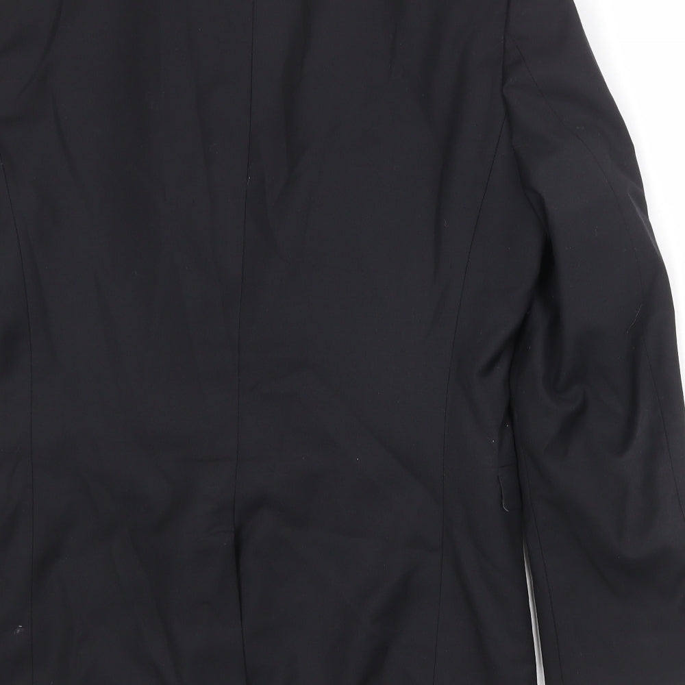 NEXT Mens Black Polyester Jacket Suit Jacket Size 38 Regular