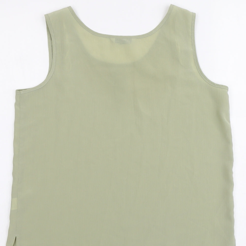 Berkertex Womens Green Polyester Basic Tank Size 12 Round Neck