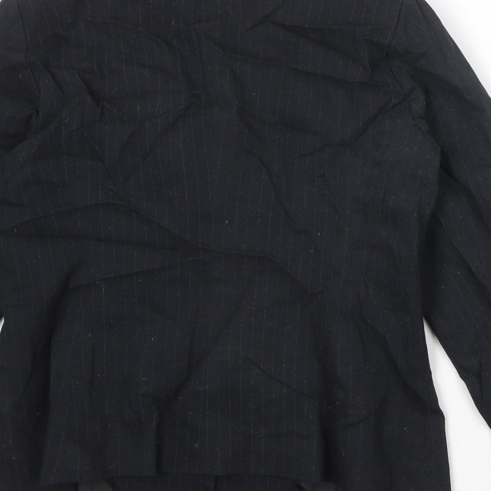 Miss Captain Womens Black Cotton Jacket Suit Jacket Size 10