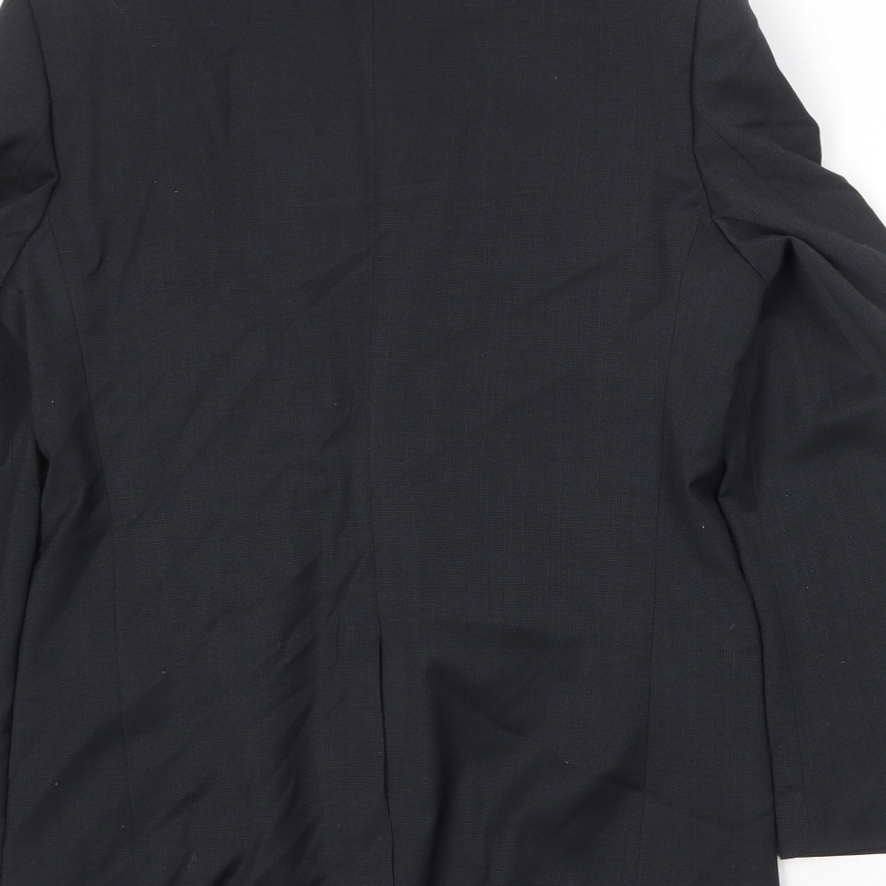 Marks & Spencer Mens Black Polyester Jacket Suit Jacket Size 38 Regular