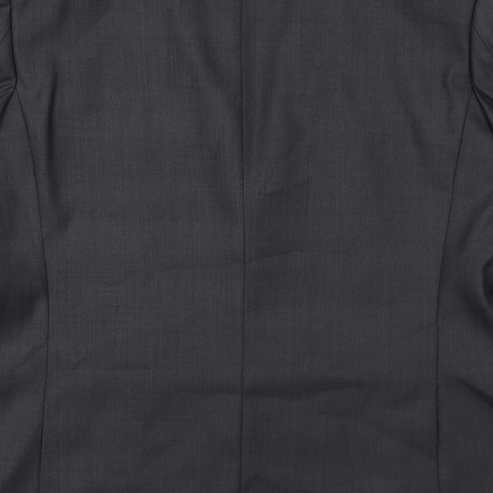 Milan Collection Mens Grey Polyester Jacket Suit Jacket Size 44 Regular