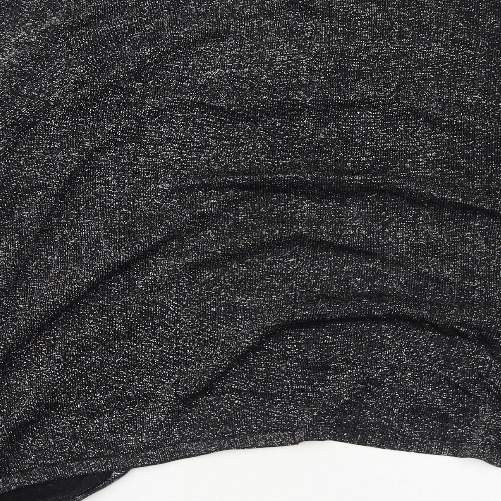 Cotton Traders Womens Black V-Neck Viscose Cardigan Jumper Size 18