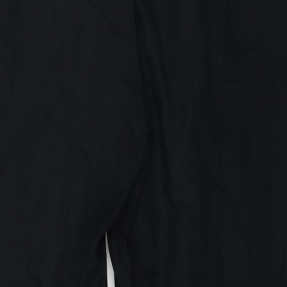 Gap Womens Black Cotton Trousers Size 6 Regular Drawstring