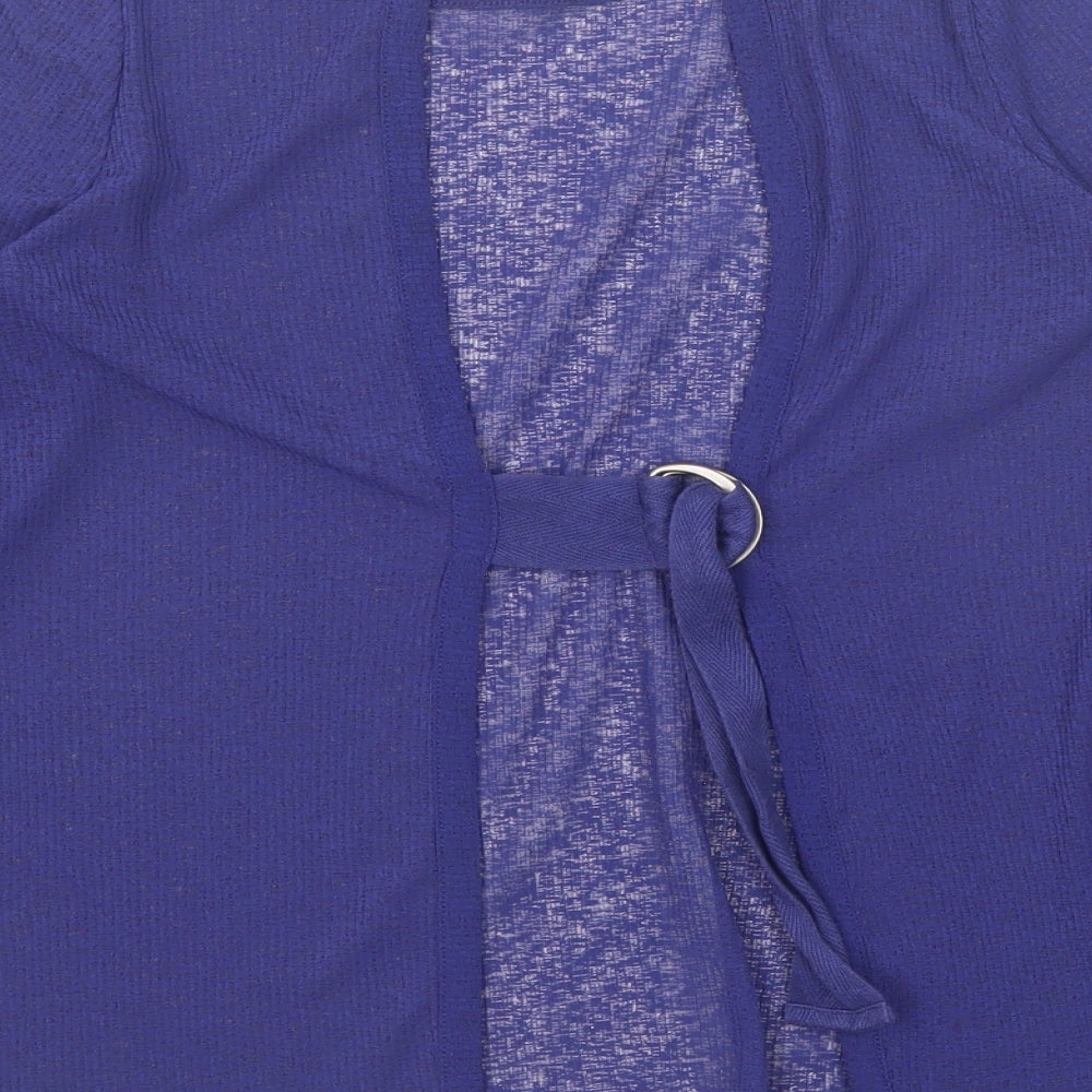 NEXT Womens Blue Polyester Basic Blouse Size 6 Round Neck - Open Back