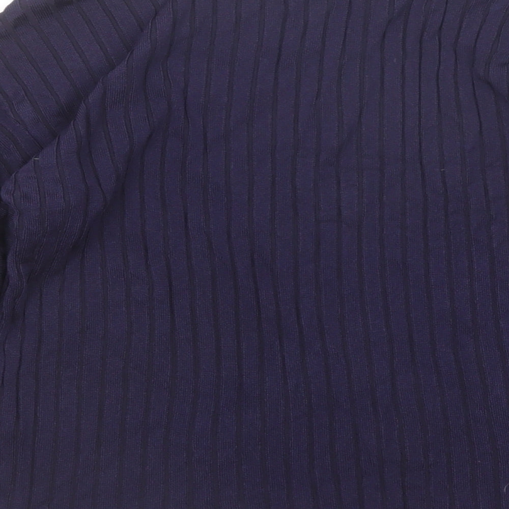Topshop Womens Blue Round Neck Viscose Pullover Jumper Size 10