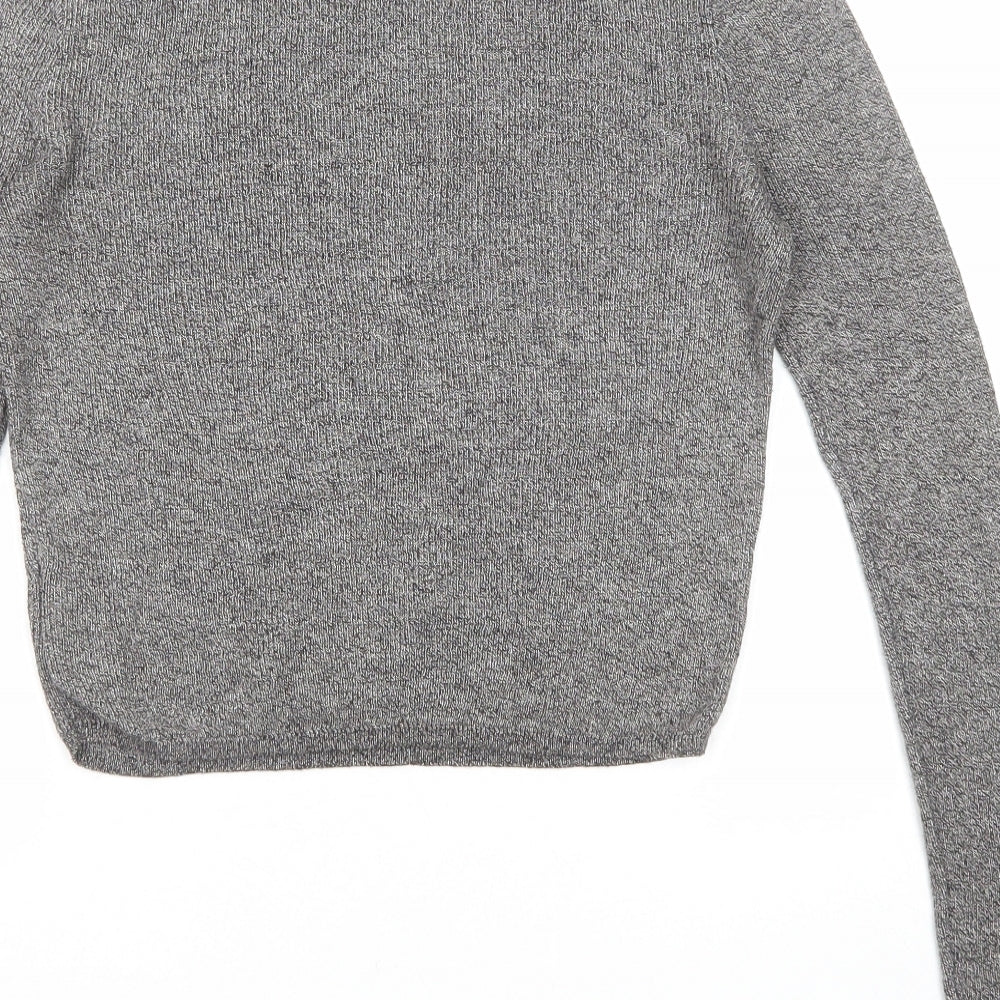 Divided by H&M Womens Black Round Neck Acrylic Pullover Jumper Size L