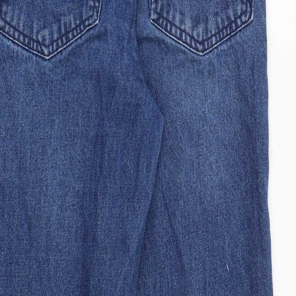 asybuy Womens Blue Polyester Straight Jeans Size 26 in Regular Zip
