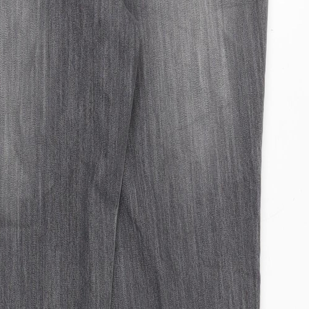 Therapy Womens Grey Cotton Skinny Jeans Size 16 Extra-Slim Zip