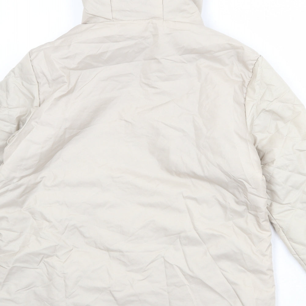 Anne de Lancay Womens Beige Puffer Jacket Jacket Size S Zip