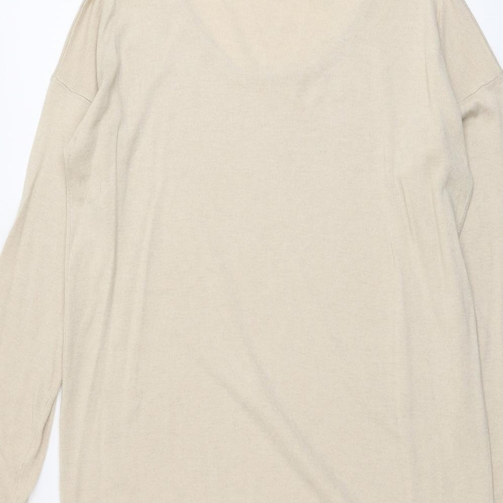 Esprit Womens Beige Round Neck Acrylic Pullover Jumper Size S