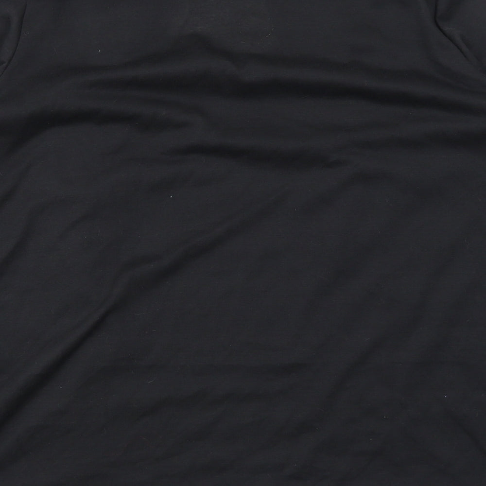 Gabriella Vicenza Womens Black Polyester Basic Blouse Size 10 Round Neck