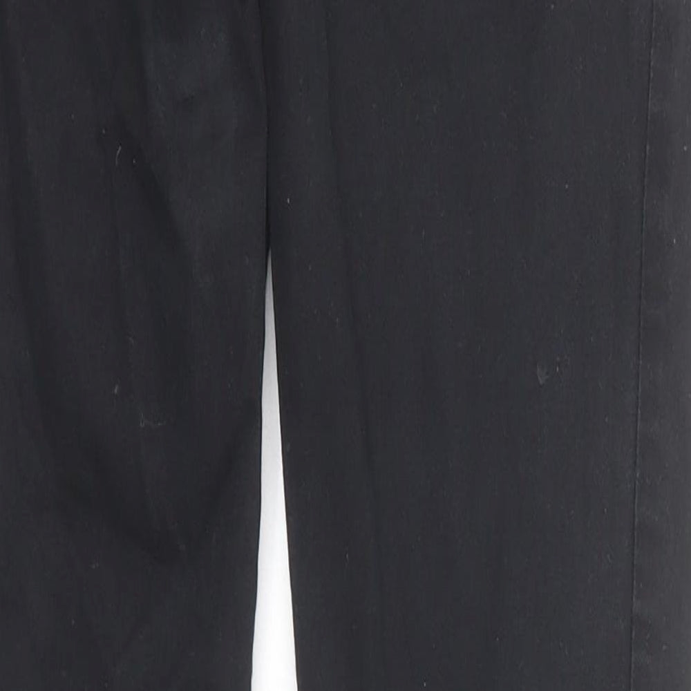 Villa Womens Black Cotton Straight Jeans Size M Regular Zip