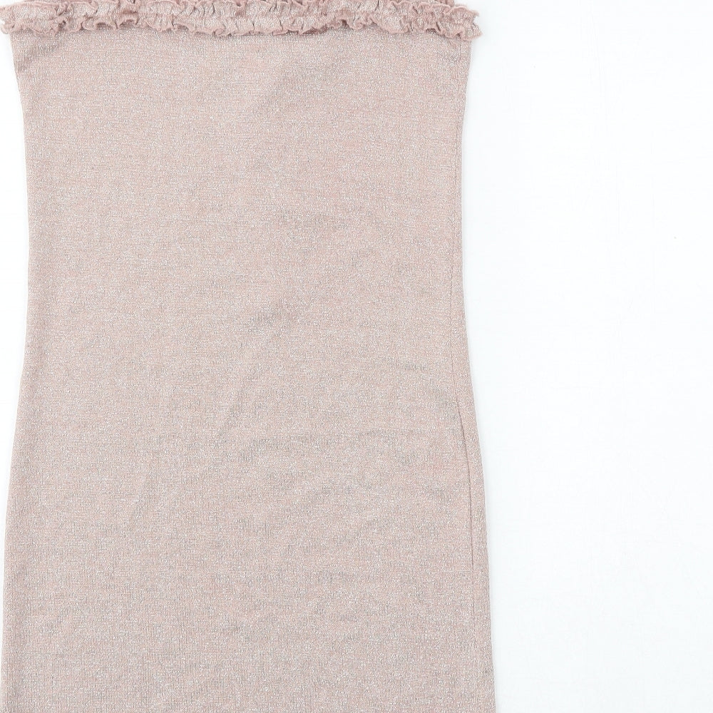 Urban Outfitters Womens Pink Polyester Slip Dress Size M Round Neck Pullover