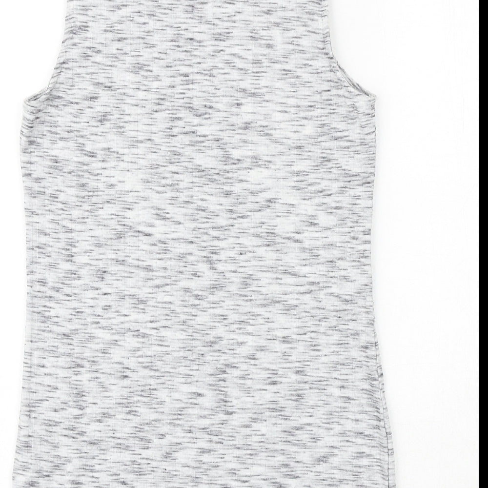Lotties Womens Grey Polyester Basic Tank Size 8 Roll Neck