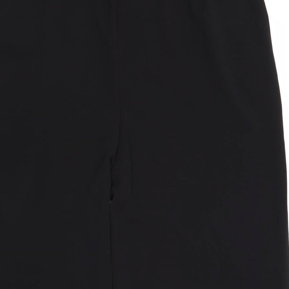 M&Co Womens Black Polyester Trousers Size 14 Regular
