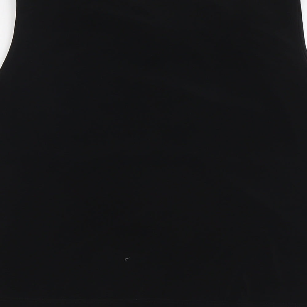 J. Taylor Womens Black Polyester Basic Tank Size 18 Cowl Neck