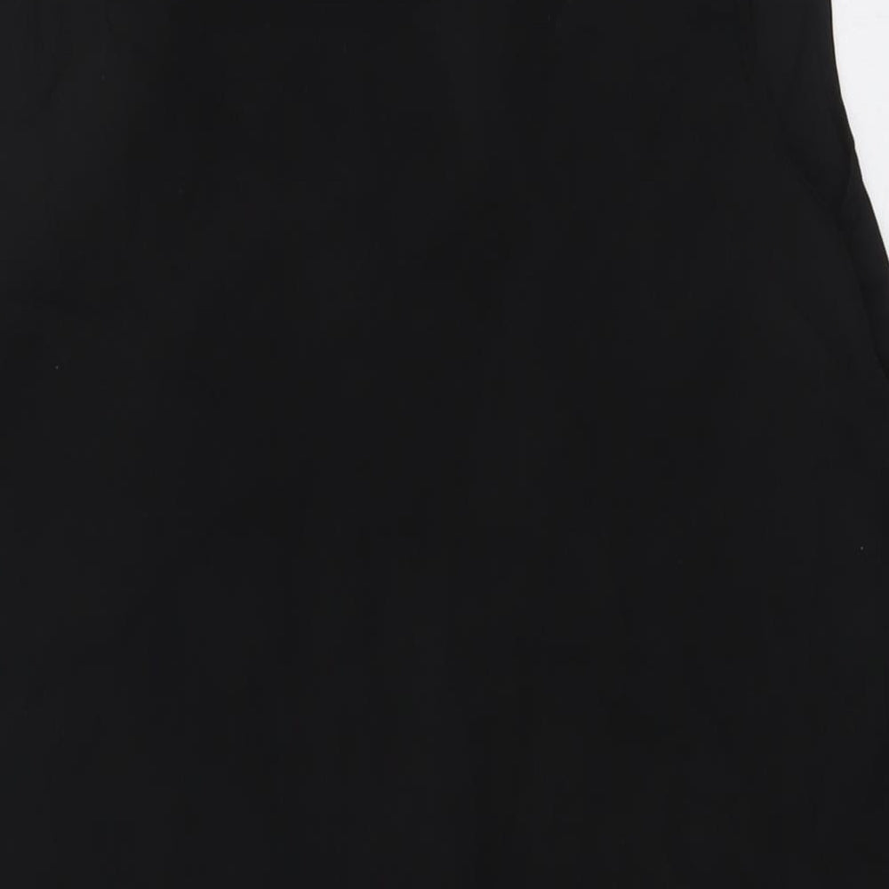 Dorothy Perkins Womens Black Polyester Basic Tank Size 10 V-Neck