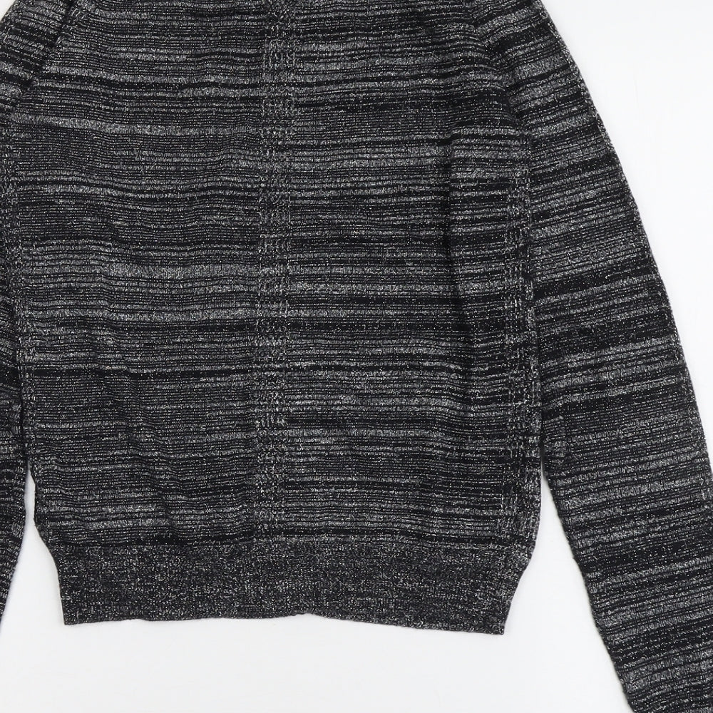 NEXT Womens Black Round Neck Cotton Pullover Jumper Size 6