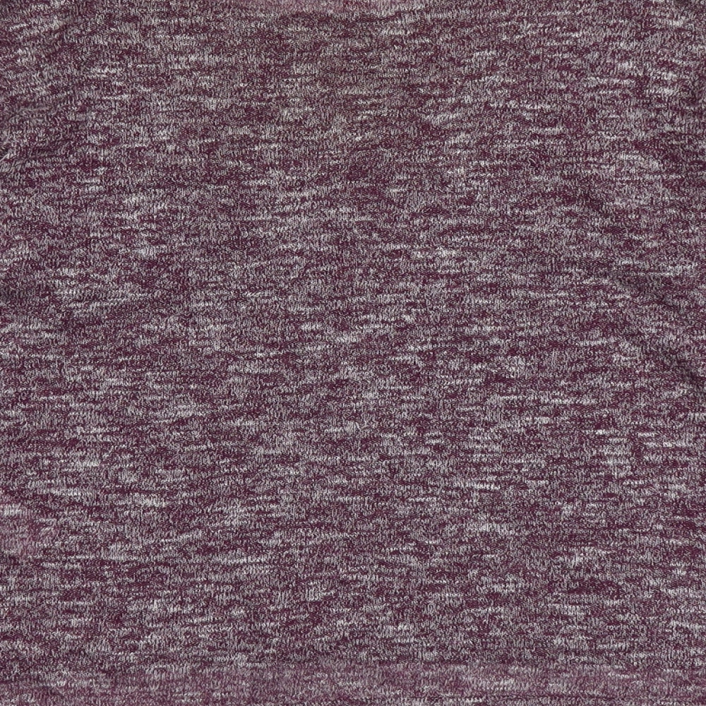 H&M Womens Purple Boat Neck Polyester Pullover Jumper Size XS