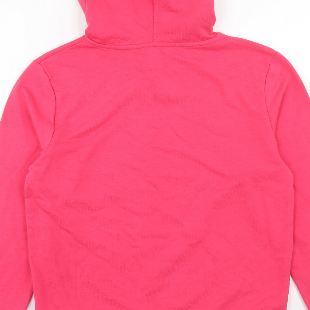 Marks & Spencer Womens Pink Cotton Pullover Hoodie Size 6 Pullover